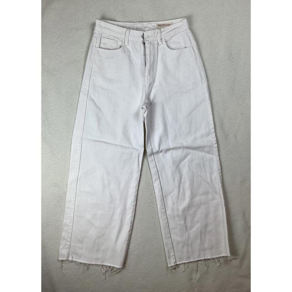 Wishlist wide leg white jeans size small